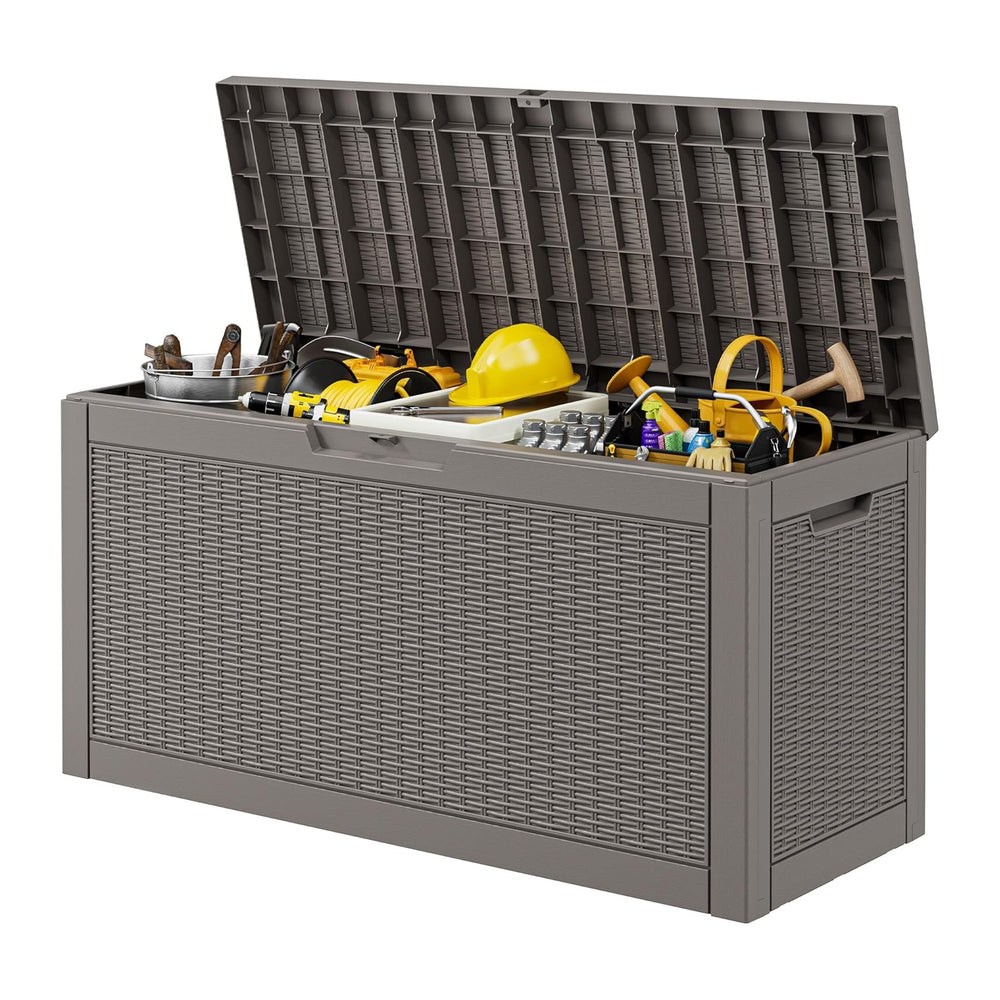 Outdoor Storage Box Waterproof, 75 Gallon Deck Box for Patio Storage