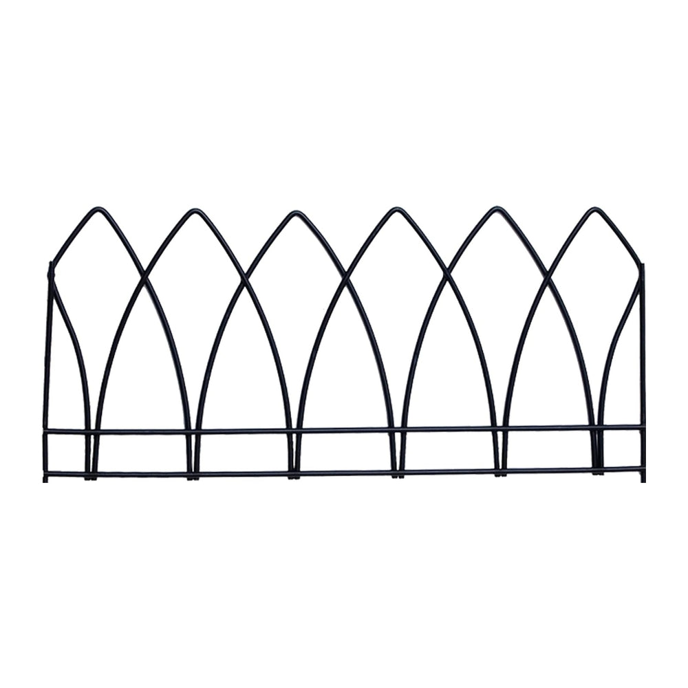 Panacea 89523 Gothic Arch Border Fence, Black, 15" H, Pack of 12