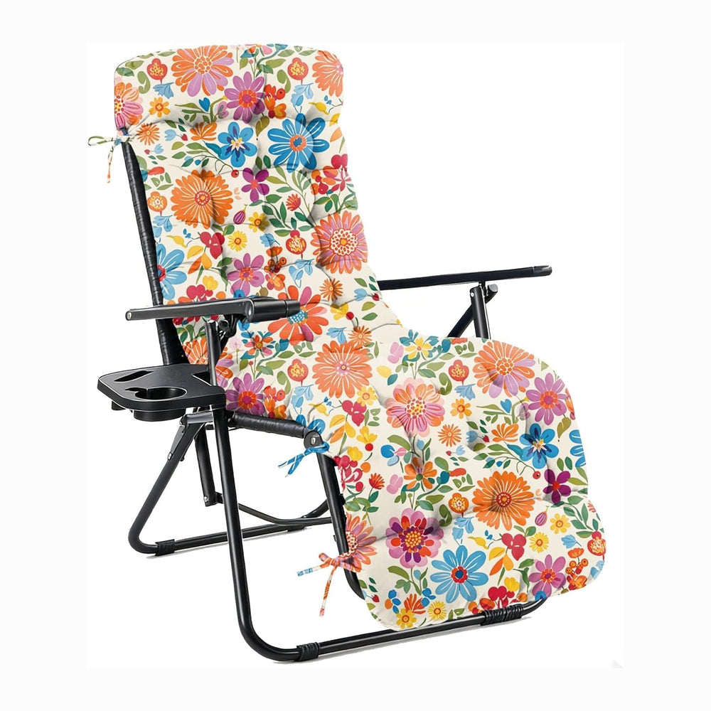 Patio Chaise Lounge Chair Cushion, Waterproof Zero Gravity Chair Cushion with...