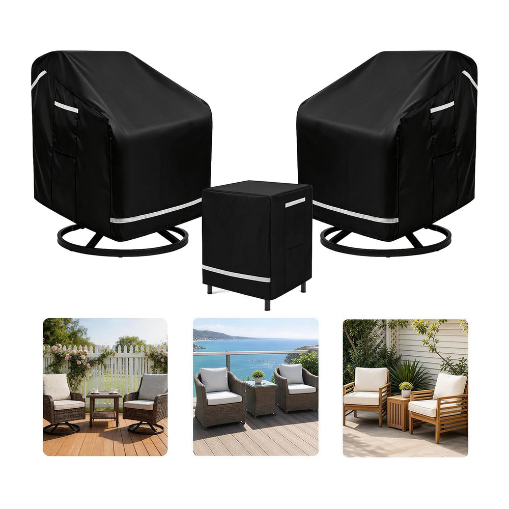 Patio Furniture Covers Waterproof 3 Piece, 32.5" W X 31.5" D X 30.5...