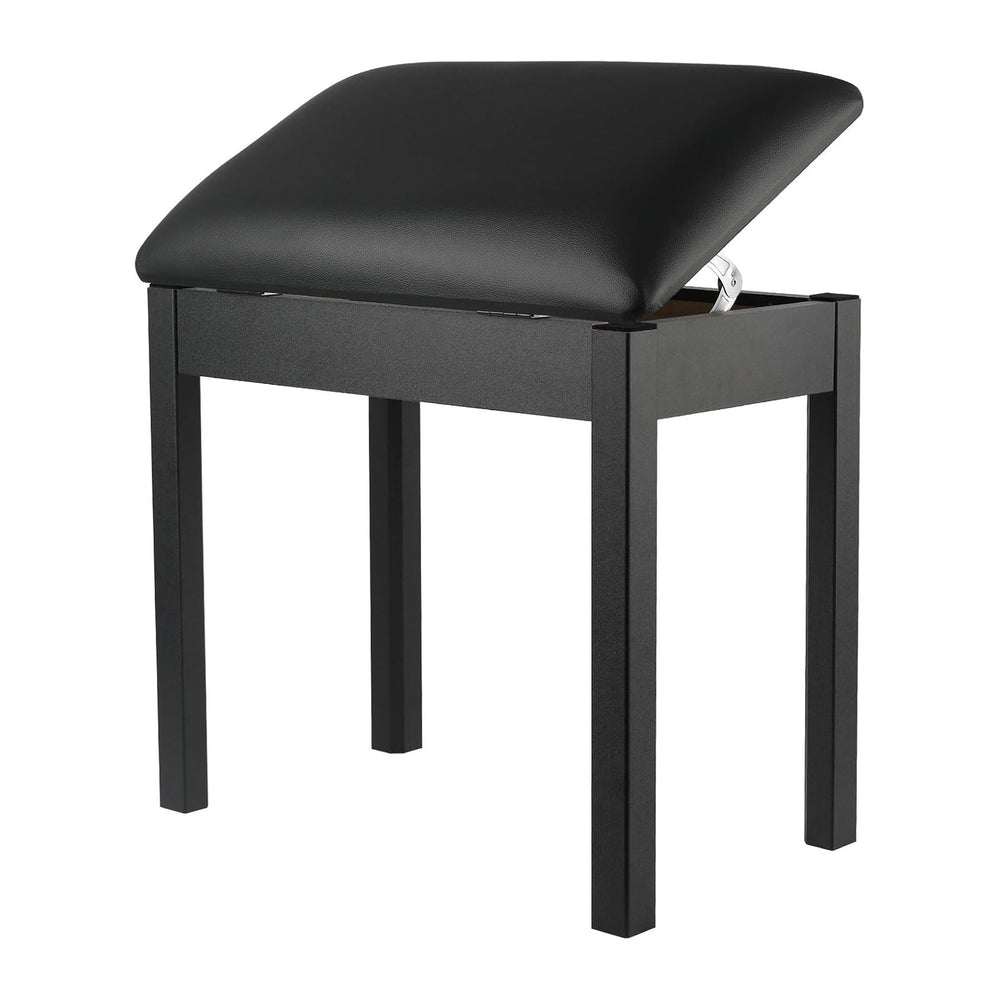 Piano Bench with Storage, Solid Wood Piano Stool Construction & High-Dens...