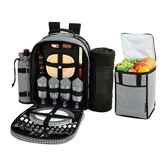 Picnic at Ascot Original Equipped Backpack for 4 with Blanket - Extra Bonus C...