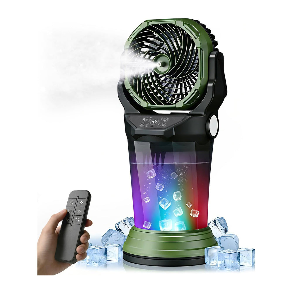 Portable Misting Fan with Remote, 2L Water Tank & 2 Spray Modes, 30000mAh...