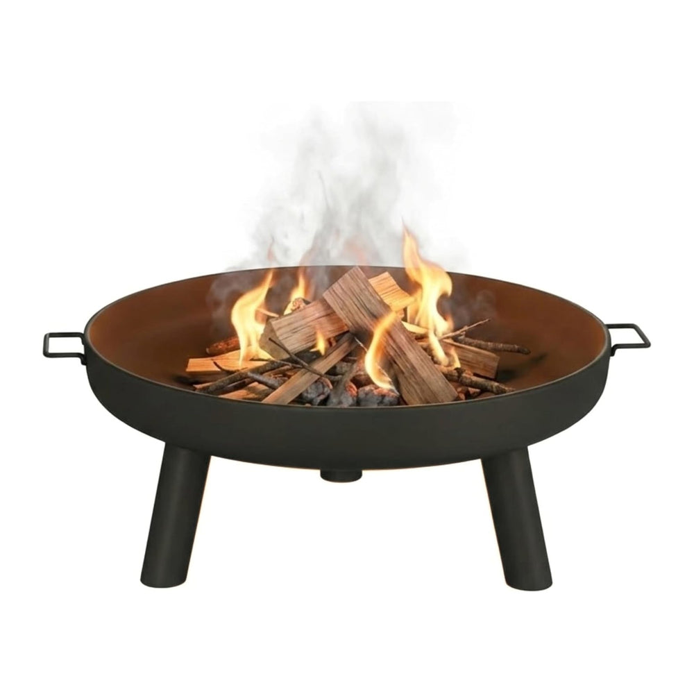 Pure Garden Outdoor Fire Pit, Black, 27.5-Inch
