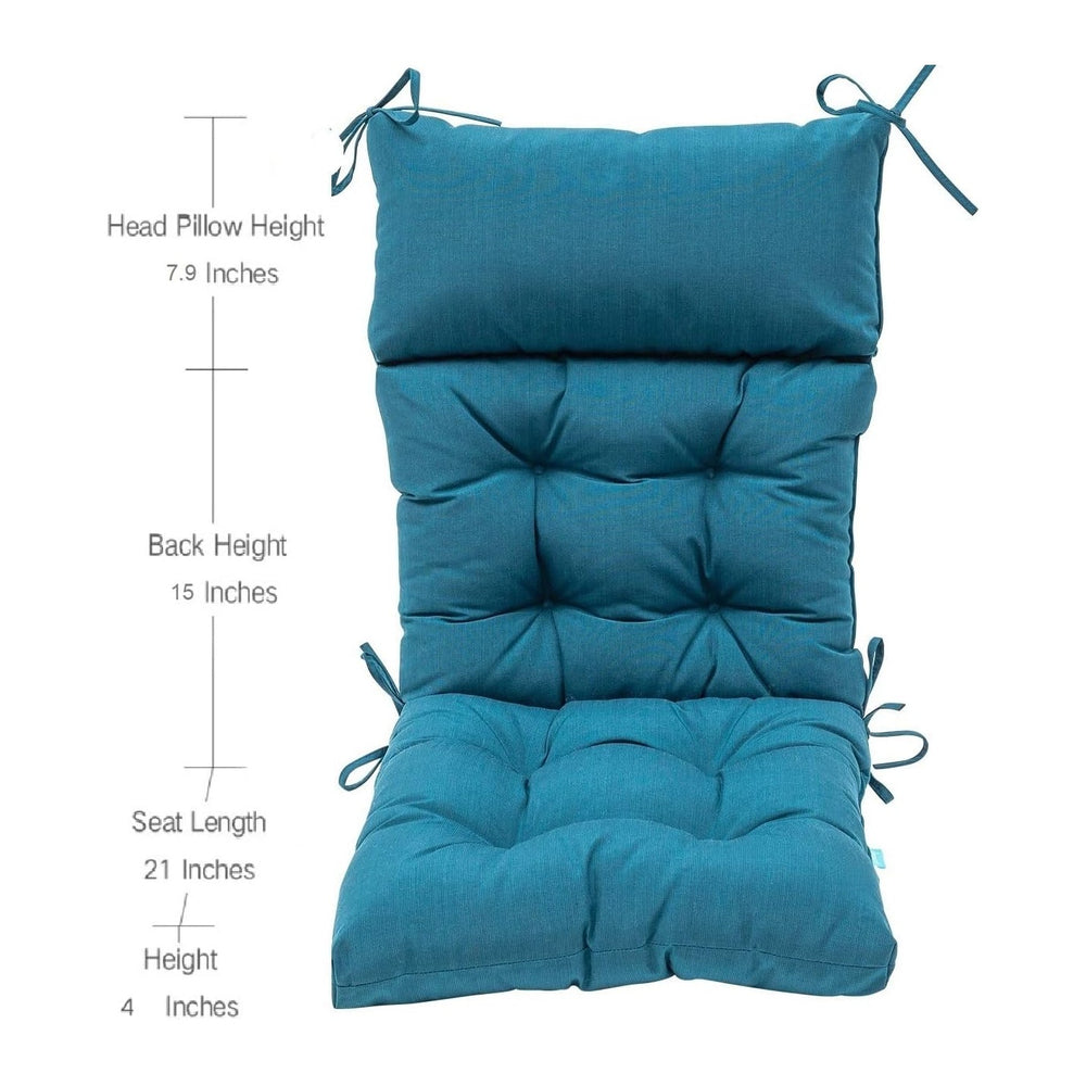 QILLOWAY Outdoor Rocking Chair Cushion 43x21 Inch, 100% Polyester Waterproof ...