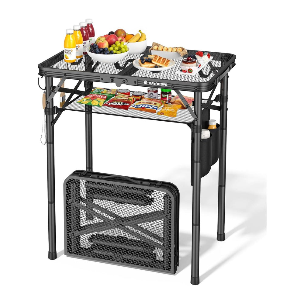 Raynesys Portable Folding Grill Table for Outside for Picnic, Camping