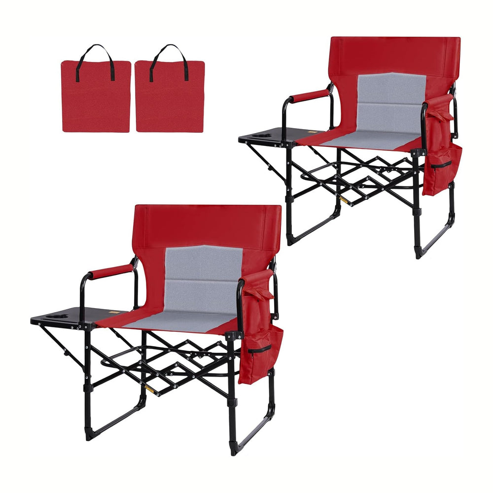 Romswi 2Pack Director Chairs for Outdoor, Folding Camping Chair, Compact Dire...