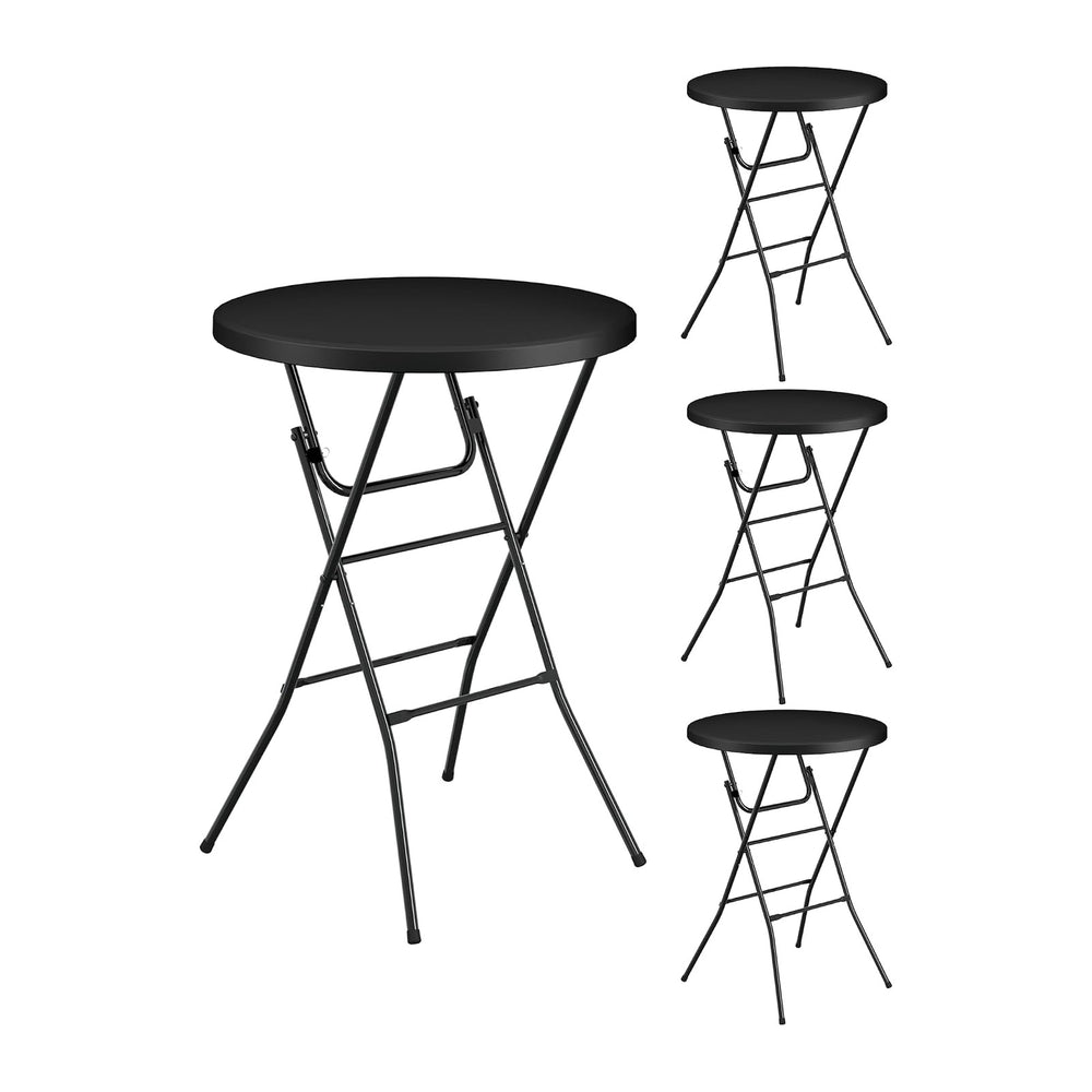 Round Folding Table, 32" Bar Height Tables for Parties and Commercial Ev...