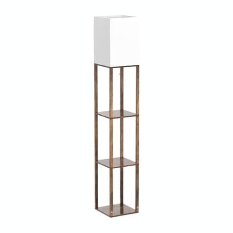 RUNTOP Floor Lamp with Shelves, Modern Shelf Lamp for Display Storage, 3 Colo...