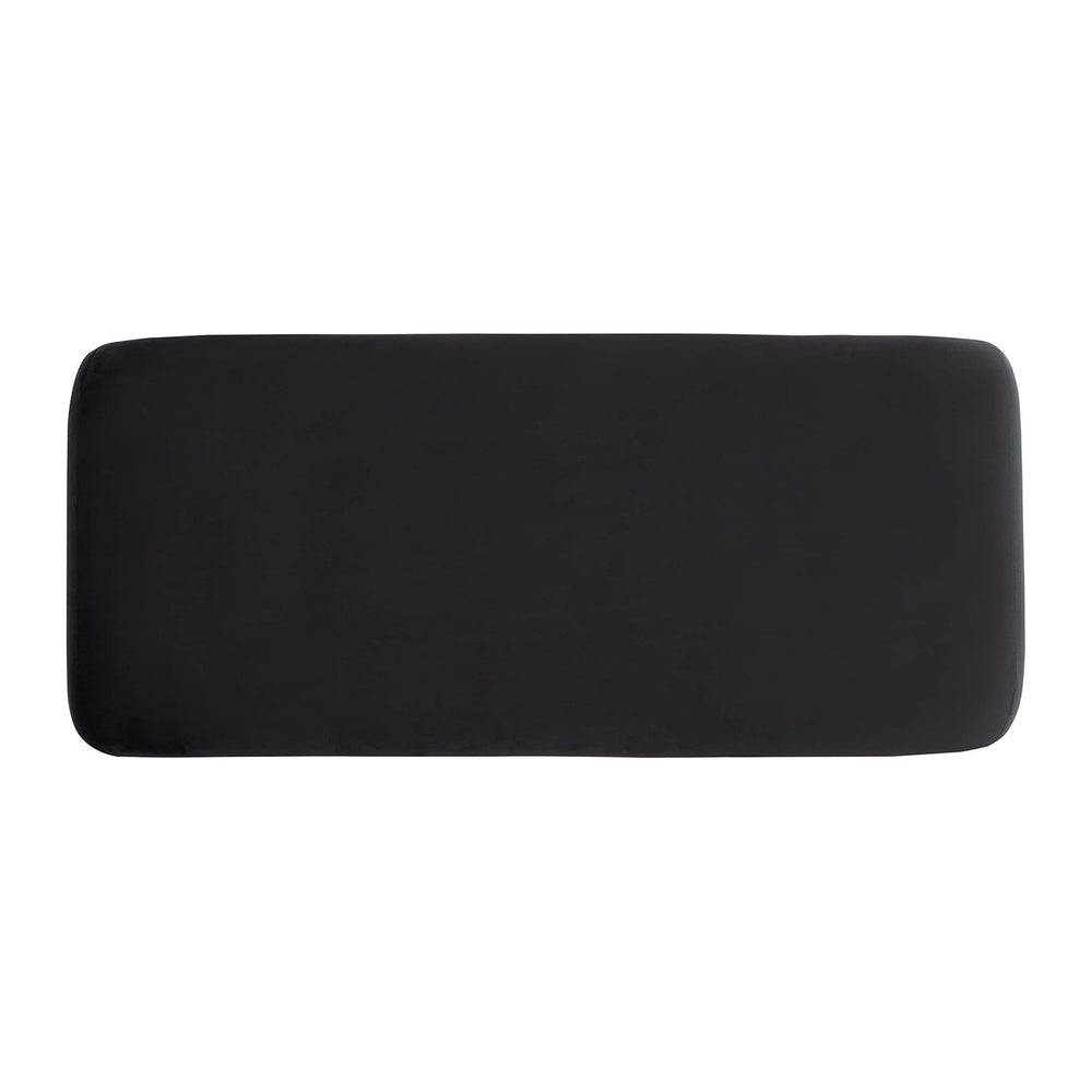 SAFAVIEH Furniture - Tenko Bench - Black - Solid Wood - Modern Shearling Desi...