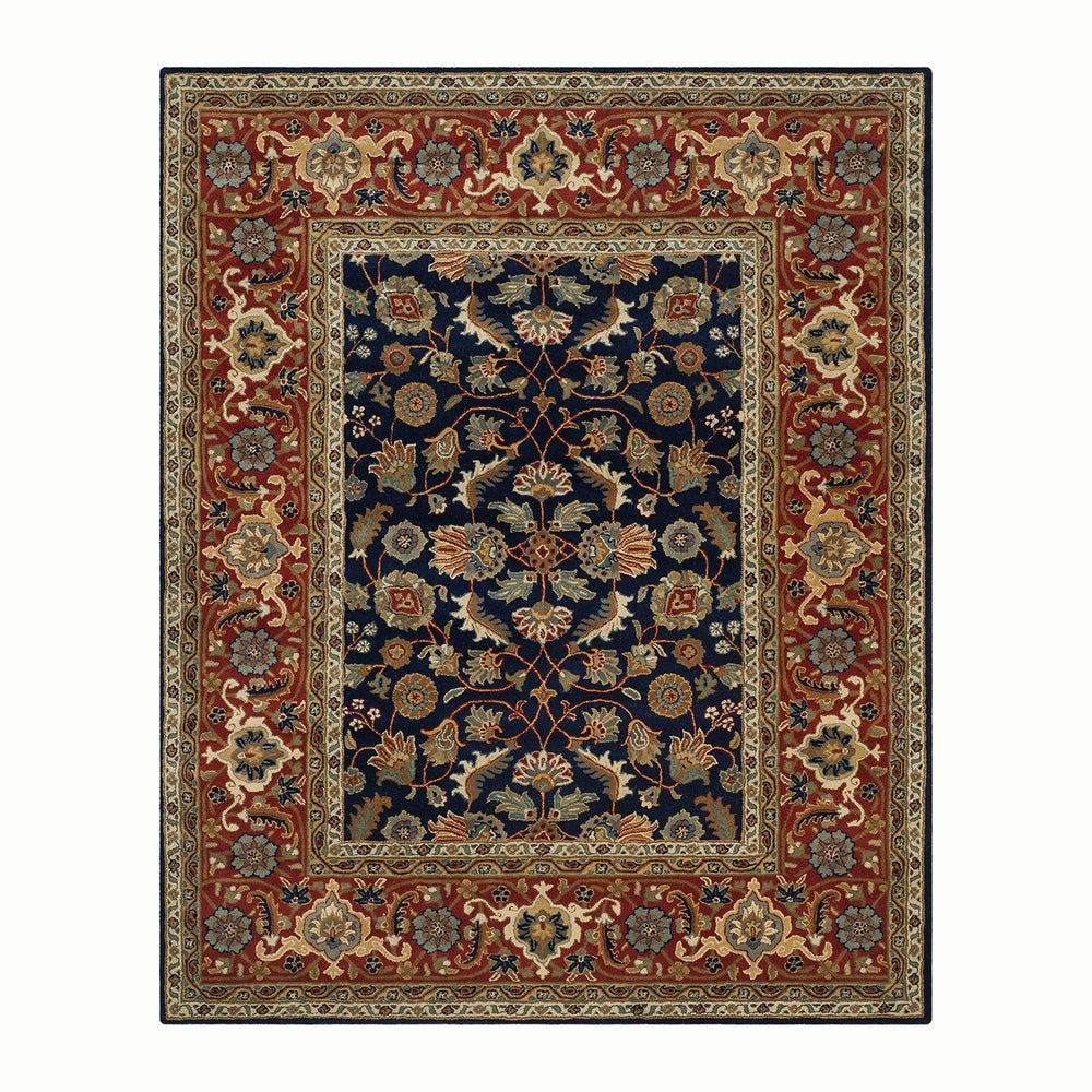 SAFAVIEH Royalty Collection Area Rug - 10' x 14', Navy & Rust, Ha...