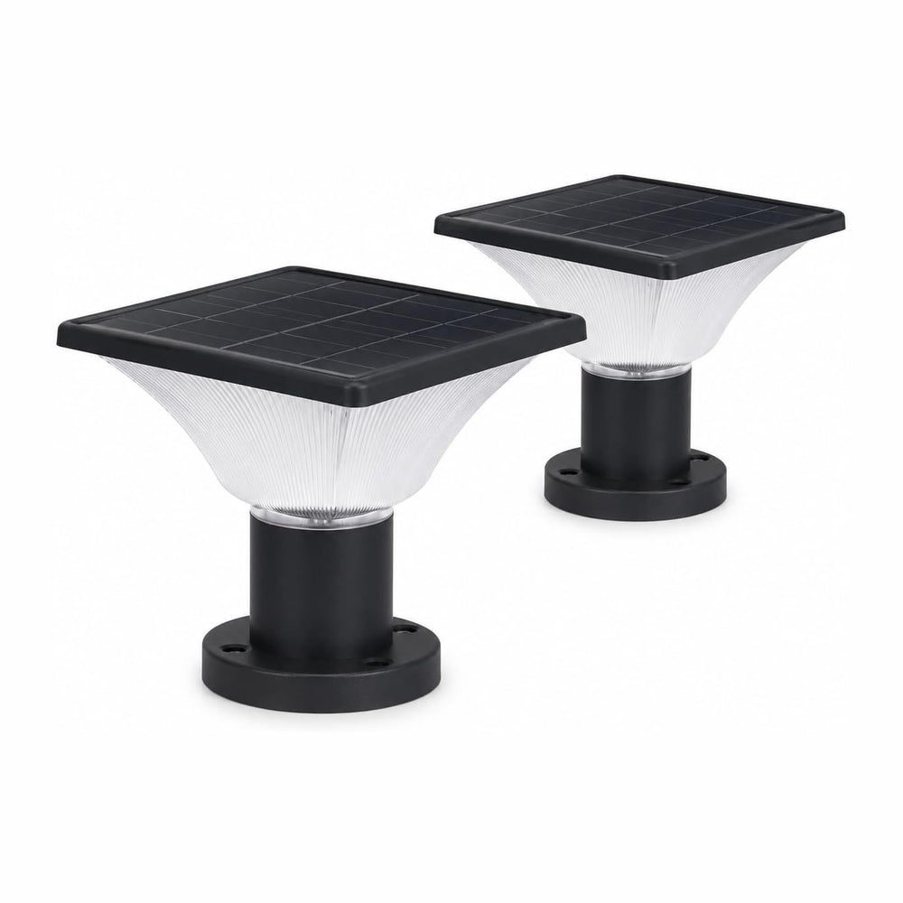 Solar Post Cap Lights Outdoor,Dusk to Dawn Auto On/Off Solar Powered Post Lig...