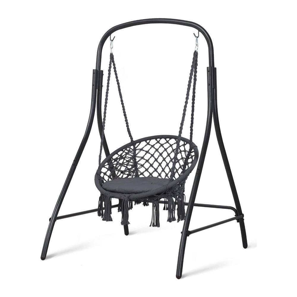 SUNCREAT Hammock Chair with Stand Included, Heavy Duty Hanging Chair with Sta...