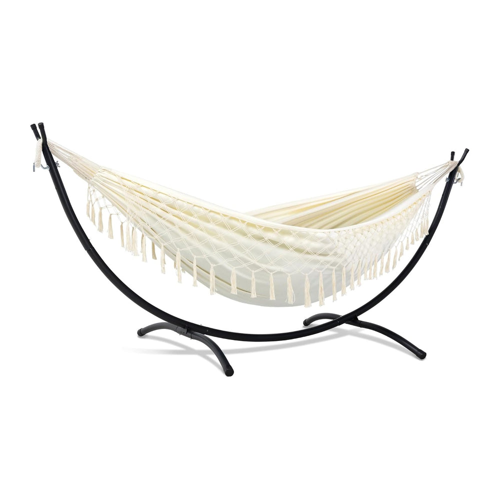SUNCREAT Portable Outdoor Hammock with Stand Included, Double Hammock with Ta...