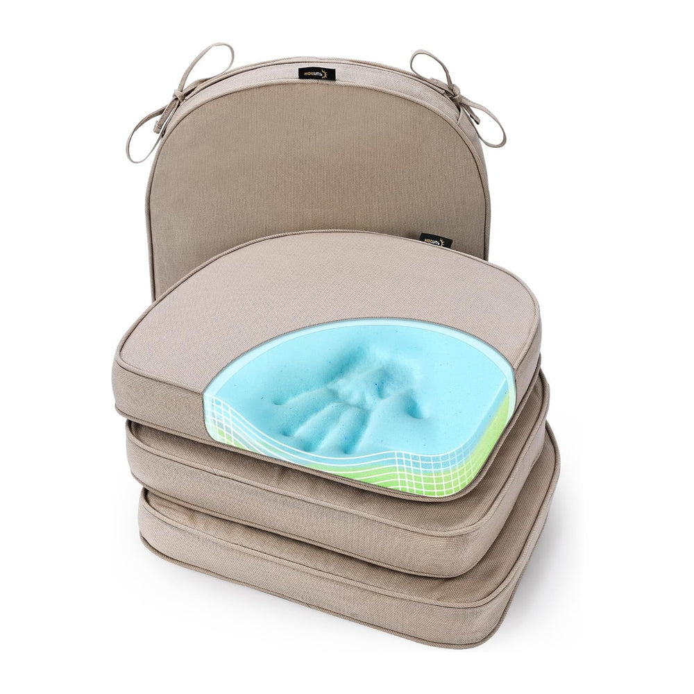 SUNROX Gel Memory Foam Chair Cushions, FadeShield Water-, Stain-Resistant Dur...