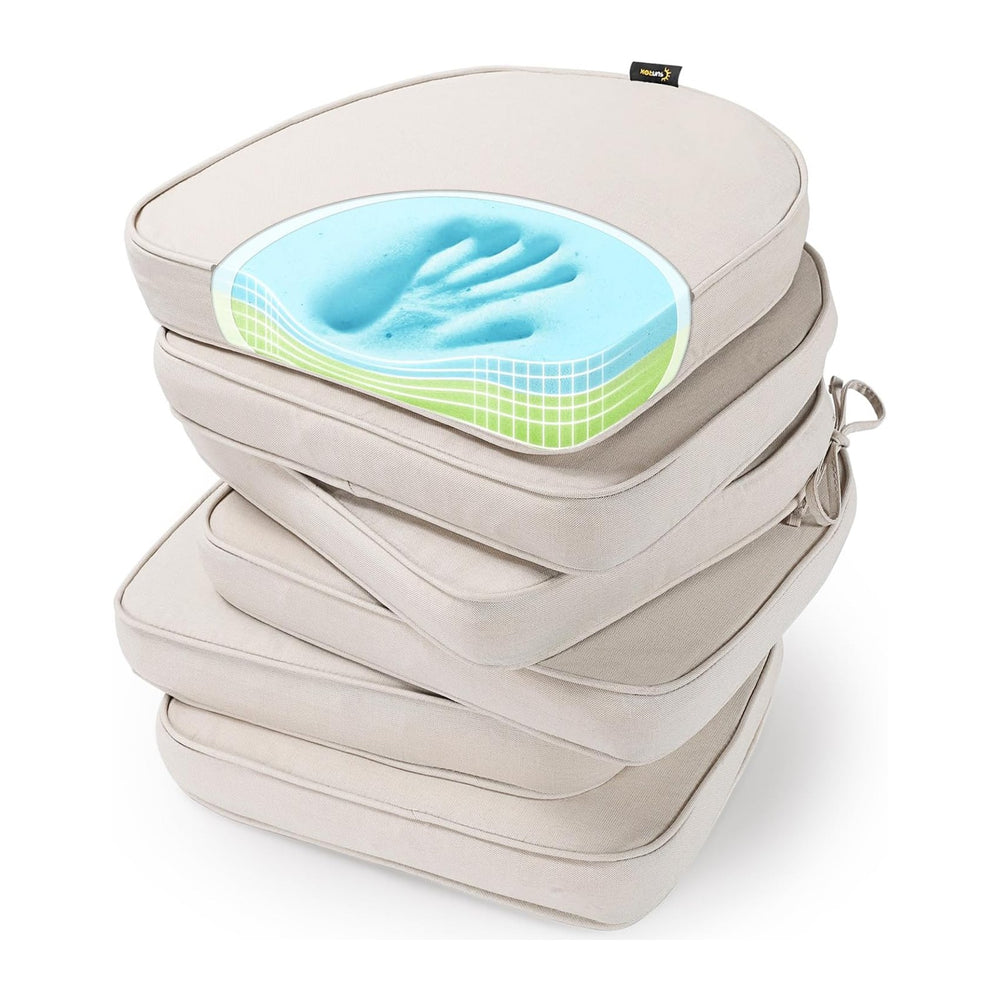 SUNROX Gel Memory Foam Chair Cushions, FadeShield Water-, Stain-Resistant Dur...