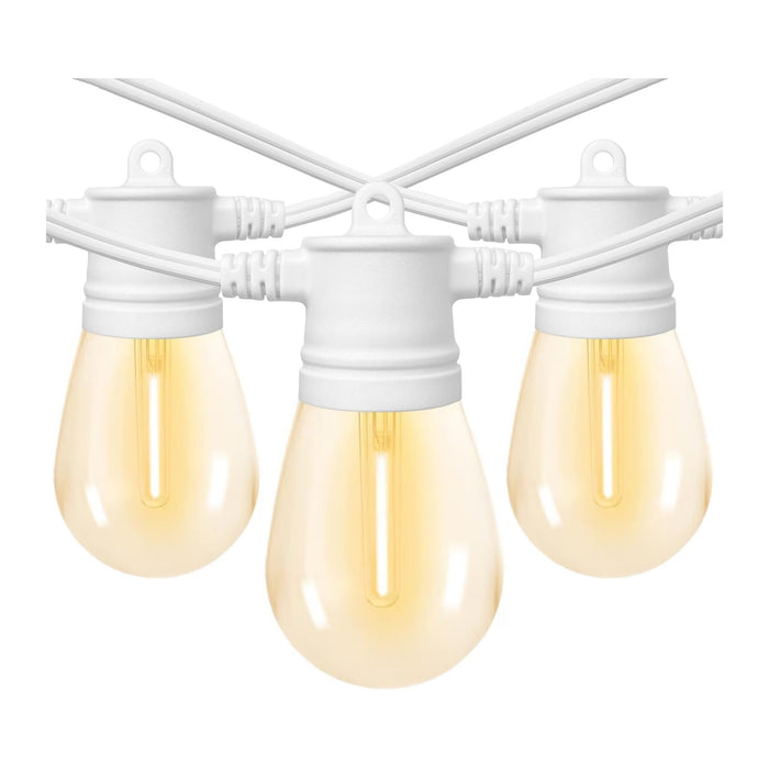 SUNTHIN 96FT White Outdoor String Lights with 32 LED Bulbs