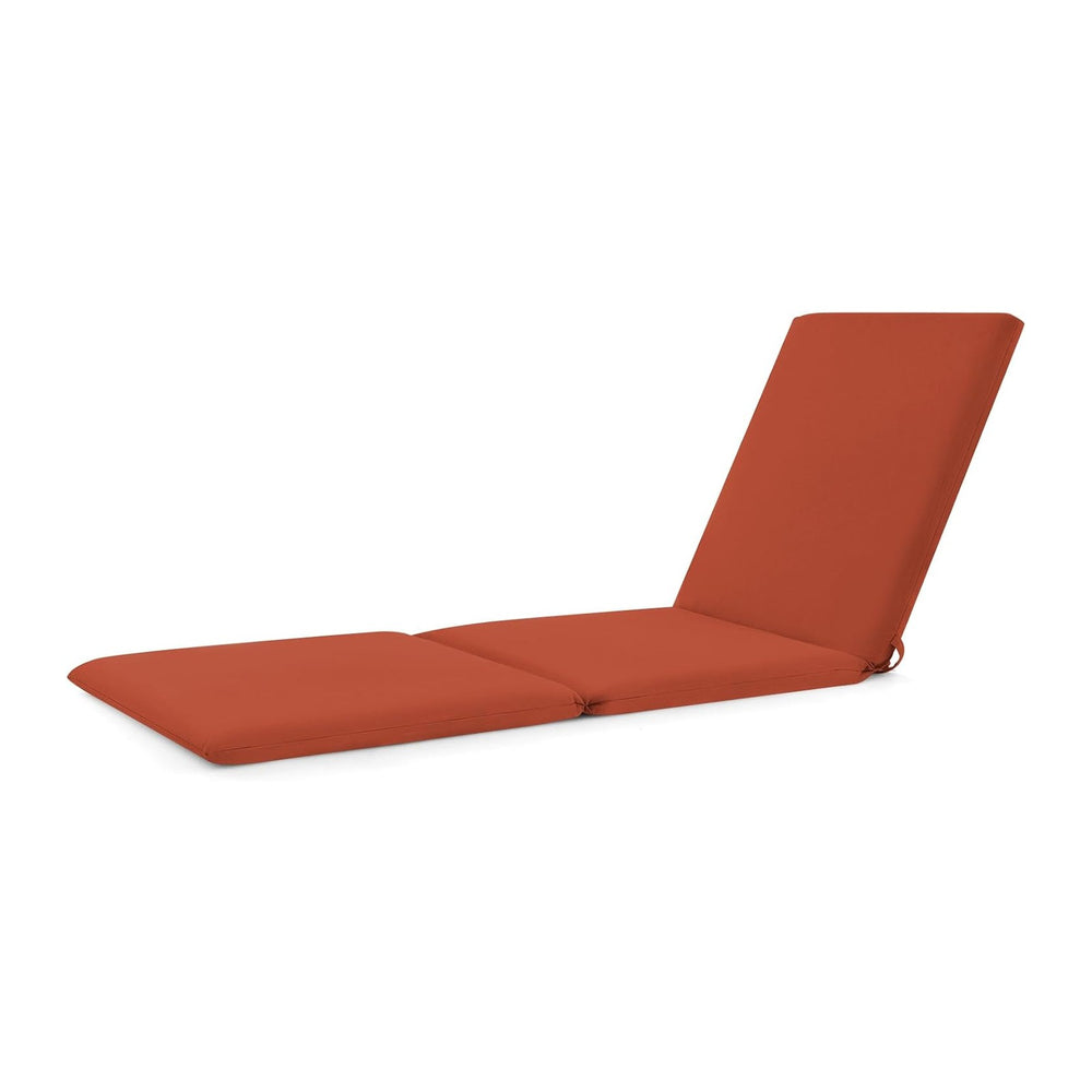 Tangkula Chaise Lounge Cushion, Tri-Fold Lounger Pad with Hook & Loop Fas...