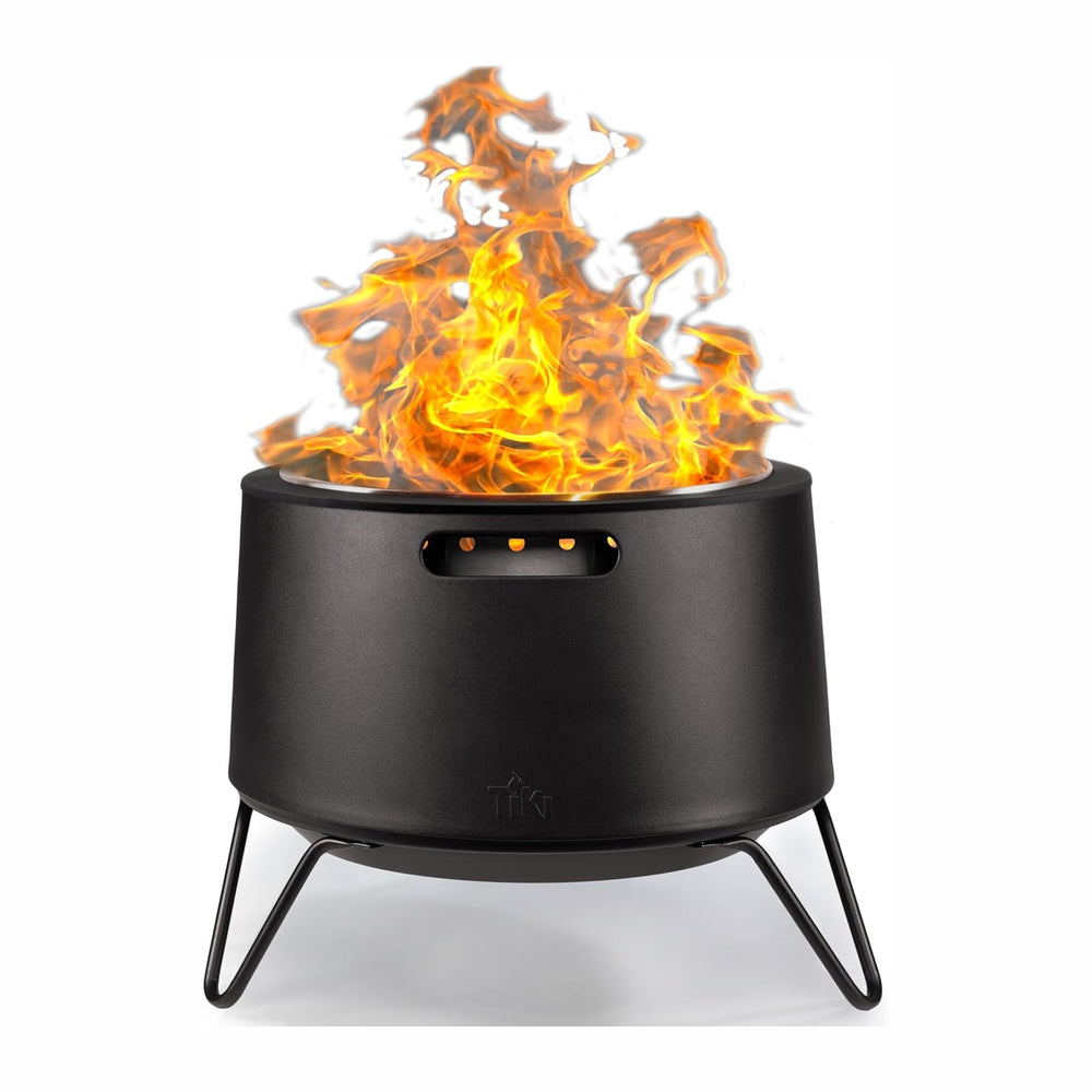 TIKI Social Smokeless Fire Pit, 20 in Wood Burning Fire Pit with Cover