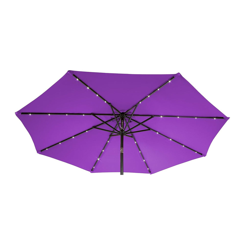 Trademark Innovations Deluxe Solar Powered LED Lighted Patio Umbrella - 9'