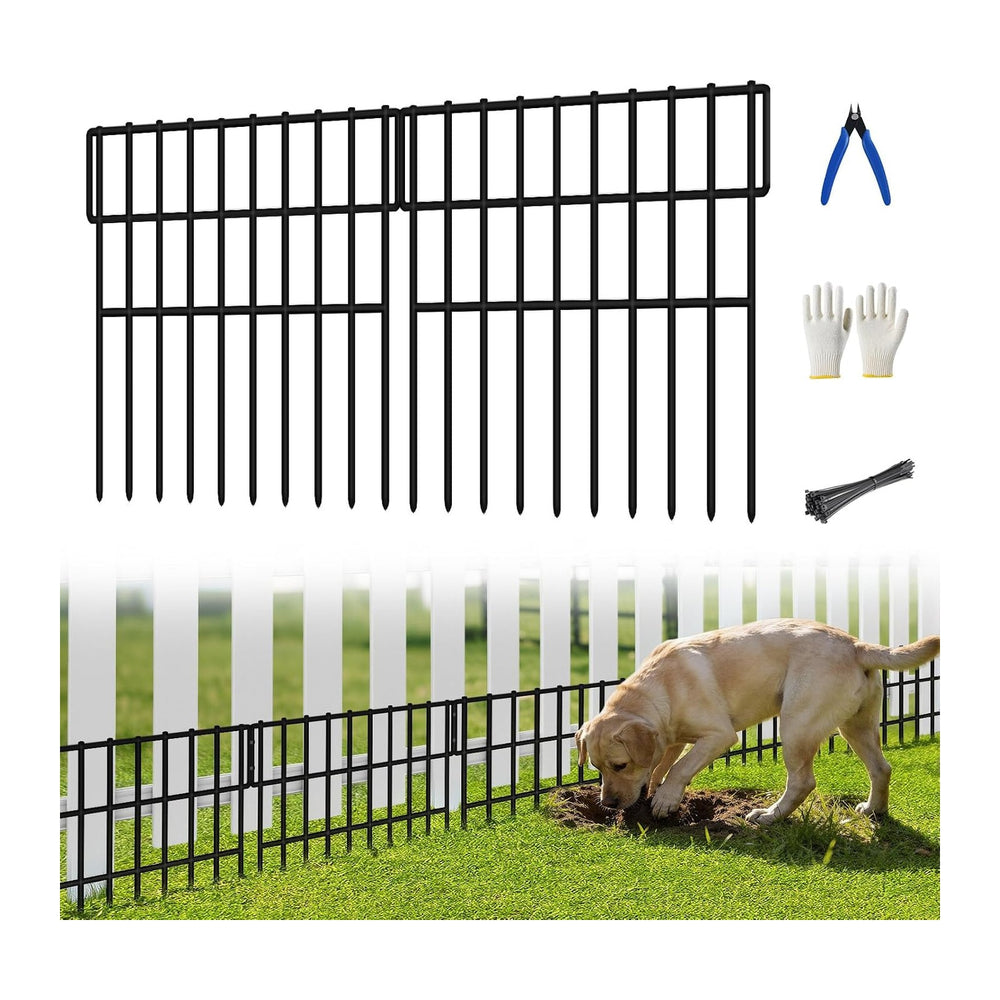 ULIOK 30 Panels Garden Fence Animal Barrier, Animal Barrier Fences No Dig Fen...
