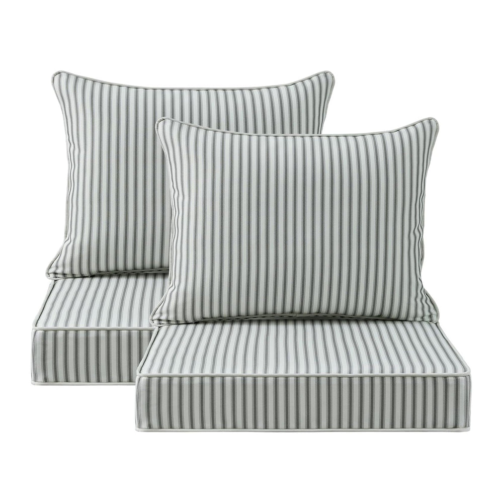 Unimatta Outdoor Patio Chair Cushions Set, 24" x 24", Set of 2, Wat...