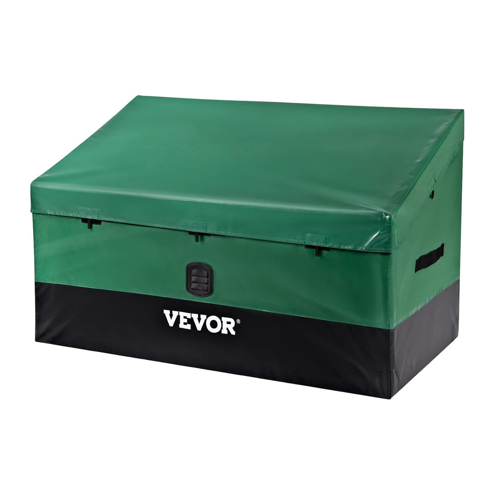 VEVOR Outdoor Storage Box, 150 Gallon Waterproof PE Tarpaulin Deck Box w/Galv...