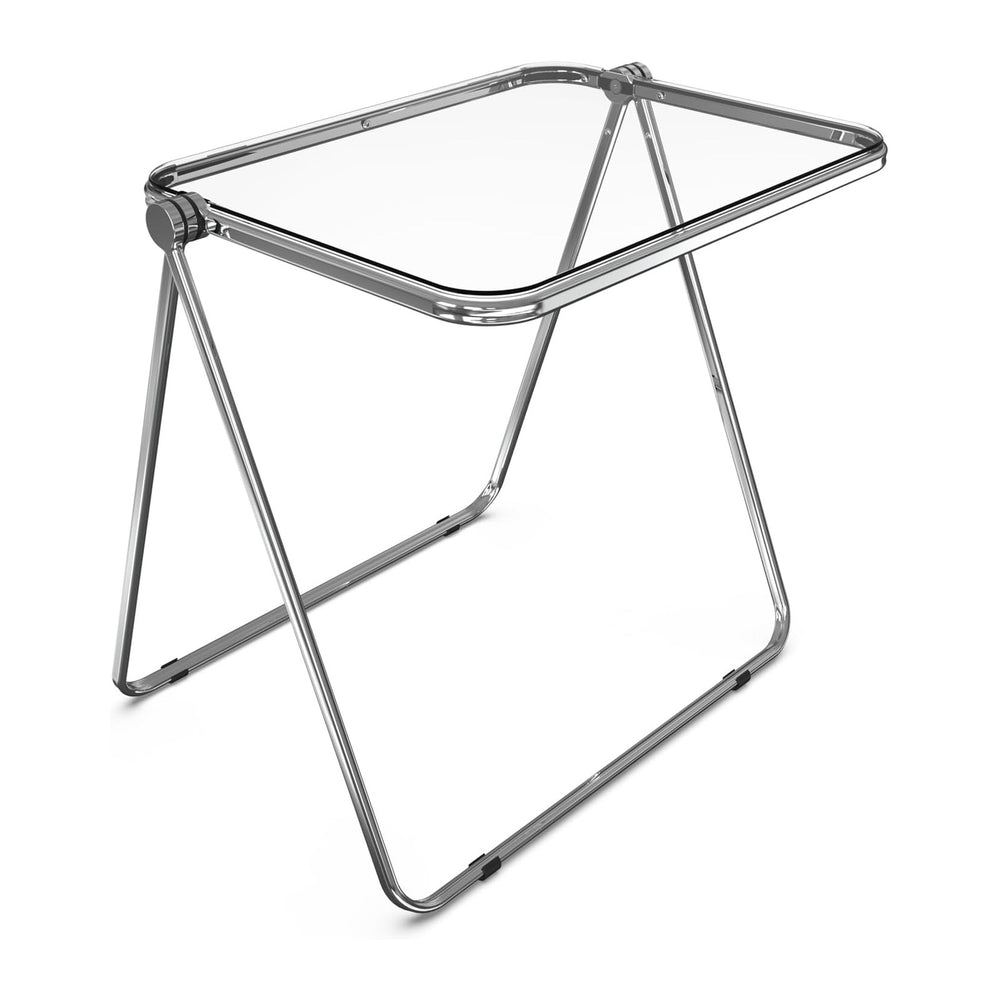 VINGLI Folding Acrylic Table Small TV Tray for Snack Dinner on Couch, Tiny Fo...