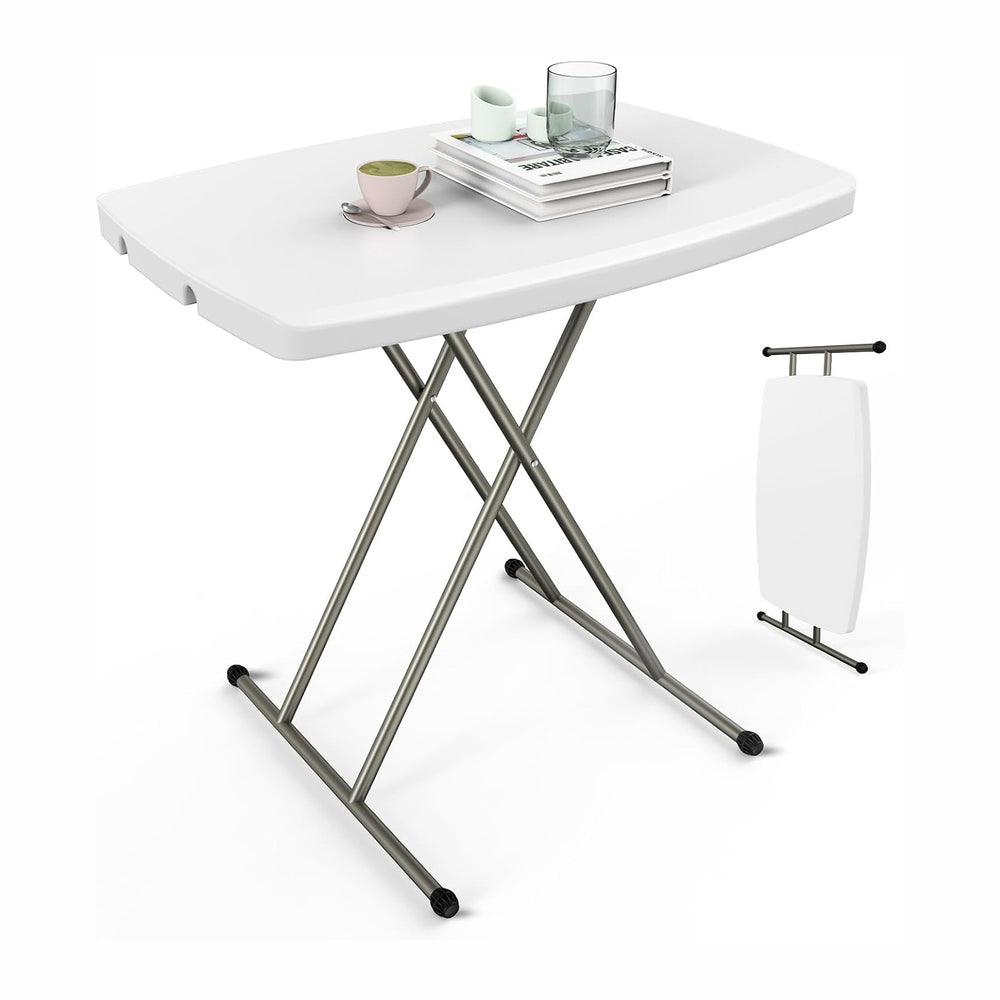 VINGLI Small Adjustable Folding Table, 13.8 in-28 in Height Personal Laptop T...