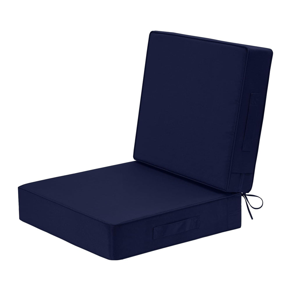 Wellsin Outdoor Deep Seat Patio Cushions, 24 x 24 Waterproof & 3-Year Fad...