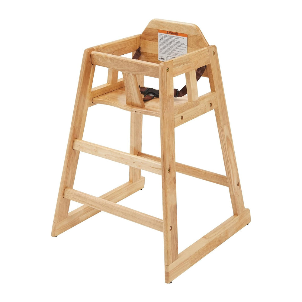 Winco Unassembled Wooden High Chair, Natural,Tan, Medium