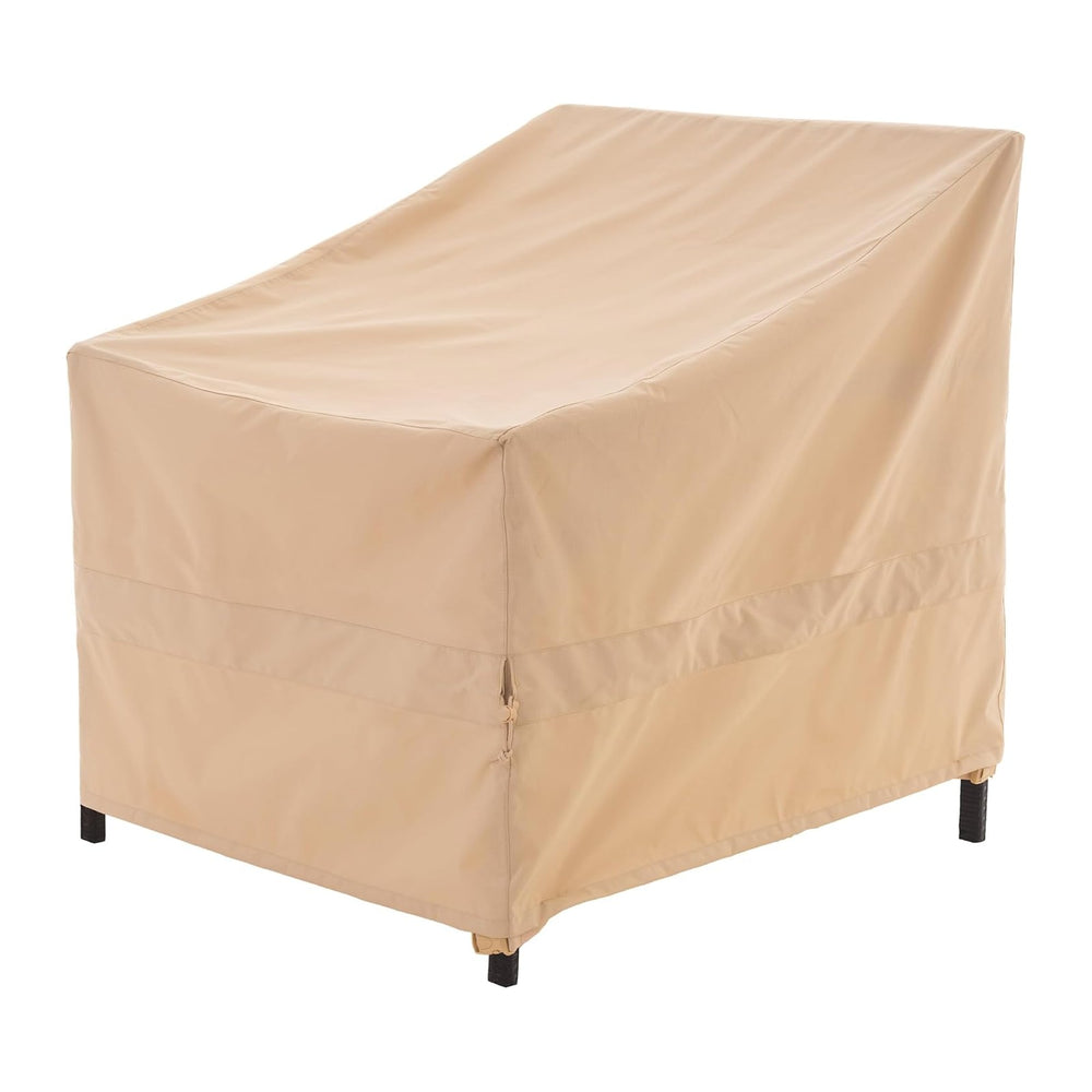 WJ-X3 Patio Chair Cover Heavy Duty, 36W x 40D x 36H, Beige, 1-Pack