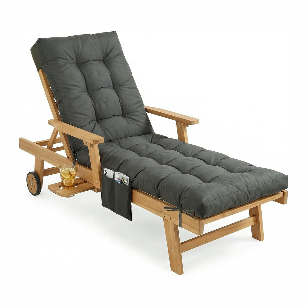 Yddsky Outdoor Chaise Lounge Chair Cushion,72"x22"x4" Lounge C...