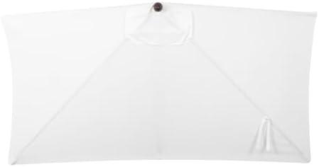 JONATHAN Y Sidney 9 ft. Crank Half Patio Market Umbrella, White