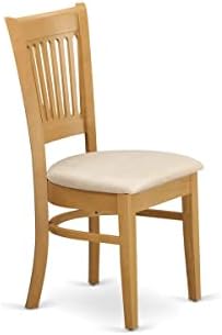 East West Furniture CAVA7-OAK-C 7 Piece Dining Table Set Consist of a Rectang...
