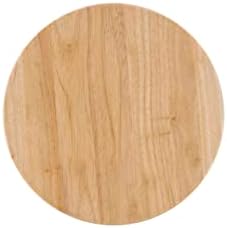 Linon Natural Barstool with Round Seat, 24-Inch
