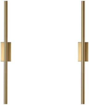 Only Suitable for Small Junction Box Set of 2 Hardwired Narrow Gold Wall Scon...