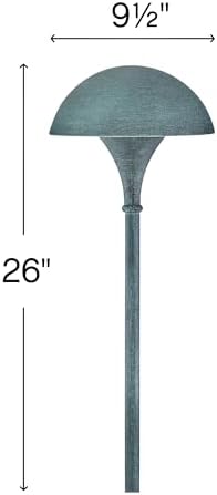 Hinkley Mushroom 120V Landscape Aluminum Path Light, Verde Finish