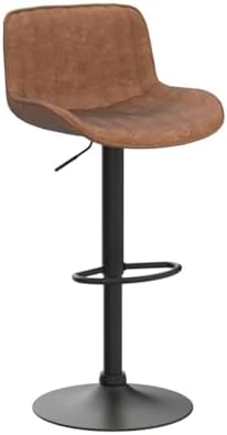 Volans Bar Stools Set of 2, Mid Century Modern Faux Leather Swivel Adjustable...