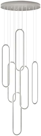 Flashing God Modern Chandelier,Chrome Chandeliers 6 Ring Led Foyer Chandelier...