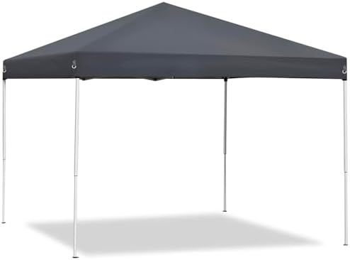 LEMY 10 x 10 FT Pop-Up Foldable Canopy Tent Pre-Assembled Adjustable Lightwei...