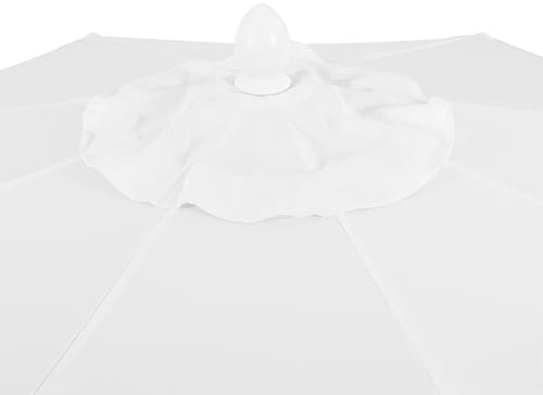 JONATHAN Y Baiona 9 ft. Outdoor Market Patio Umbrella, White/Green
