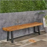 Christopher Knight Home Toby Outdoor Acacia Wood Bench, Sandblast Teak Finish...
