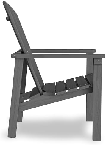 nevilywood Stackable Adirondack Chair, HDPE Outdoor Chair Set of 4, Grey
