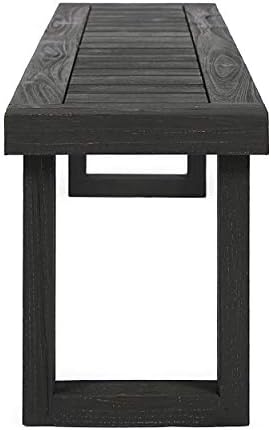 Christopher Knight Home Kemp Outdoor Acacia Wood Bench, Gray Finish, Sandblas...