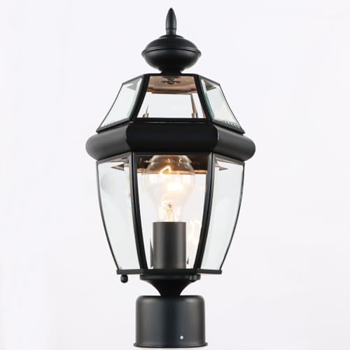 Kalium Outdoor Post Lights, 15" Lamp Post Light Fixture Waterproof Alumi...