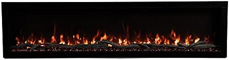 Modern Ember Highmark 72 Inch Smart Linear Electric Fireplace - Premium Flame...
