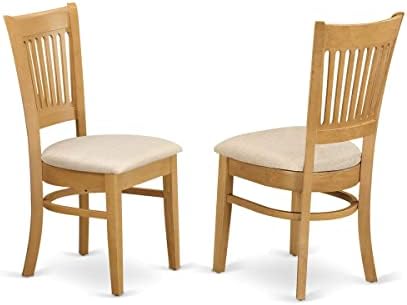 East West Furniture CAVA7-OAK-C 7 Piece Dining Table Set Consist of a Rectang...