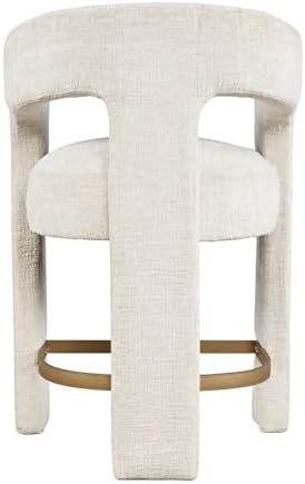 Jofran Gwen Natural Upholstered Counter Stool with Arms – Versatile Barstools...