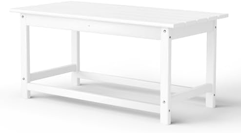 WestinTrends Malibu Outdoor Poly Lumber Coffee Table, 35.25" x 17.5&quot...